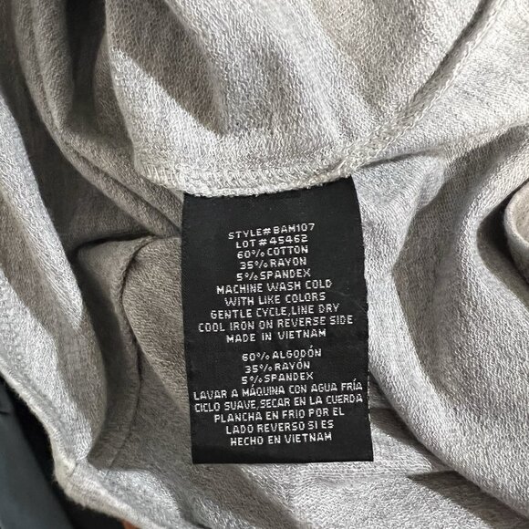 BAM by Betsy & Adam Attached Mask Turtleneck Tank Top Size Small Heather Gray - Picture 7 of 10